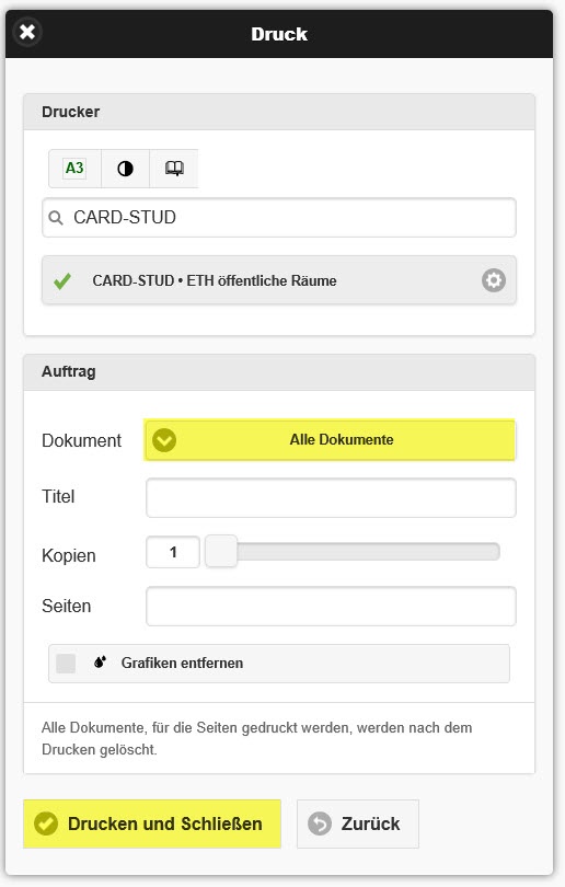 Drucken via Webprint (Stud) IT Wissensdatenbank Confluence