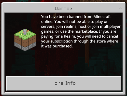 MojangModeratoren BedrockBann für alle möglich