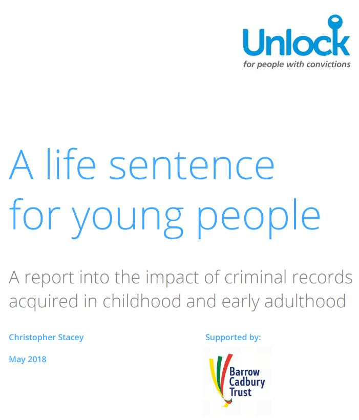Youth criminal records report published Unlock