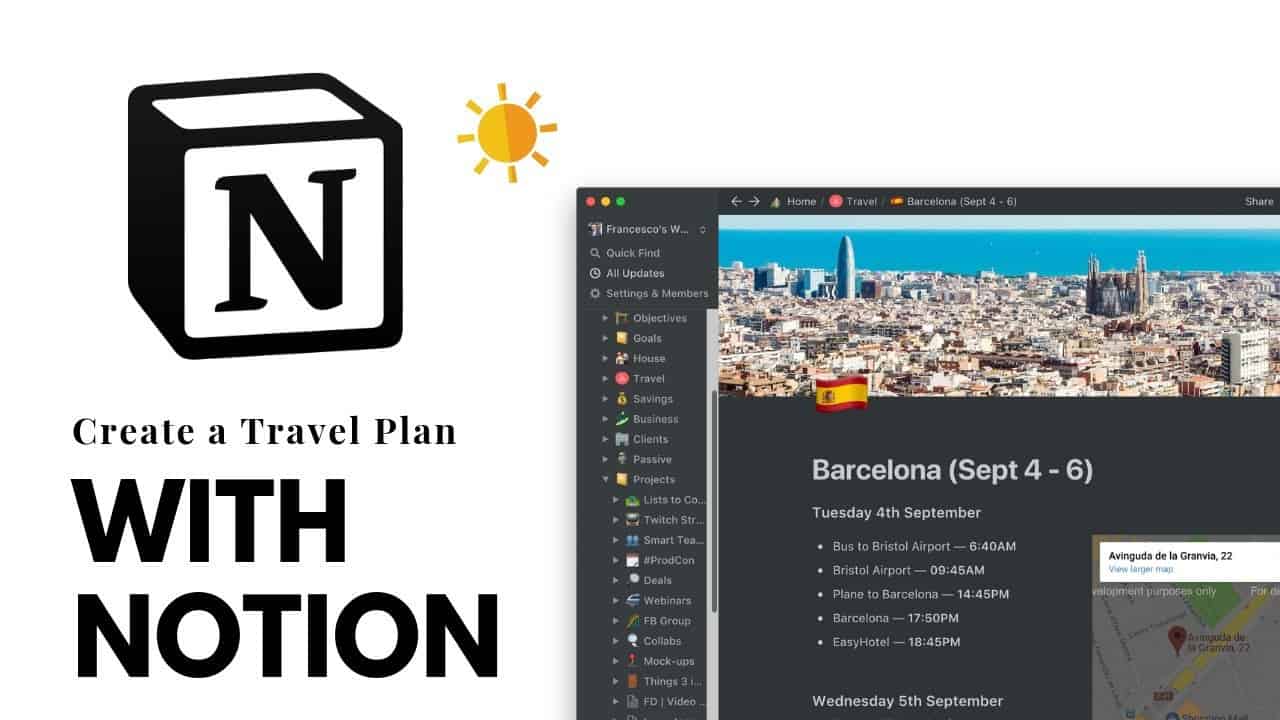 How to Create a Travel Planner in Notion Notion VIP