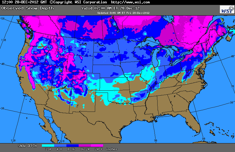 Snow Coverage Map Us A Look At The Current Snow Coverage Across North America | Unofficial Networks