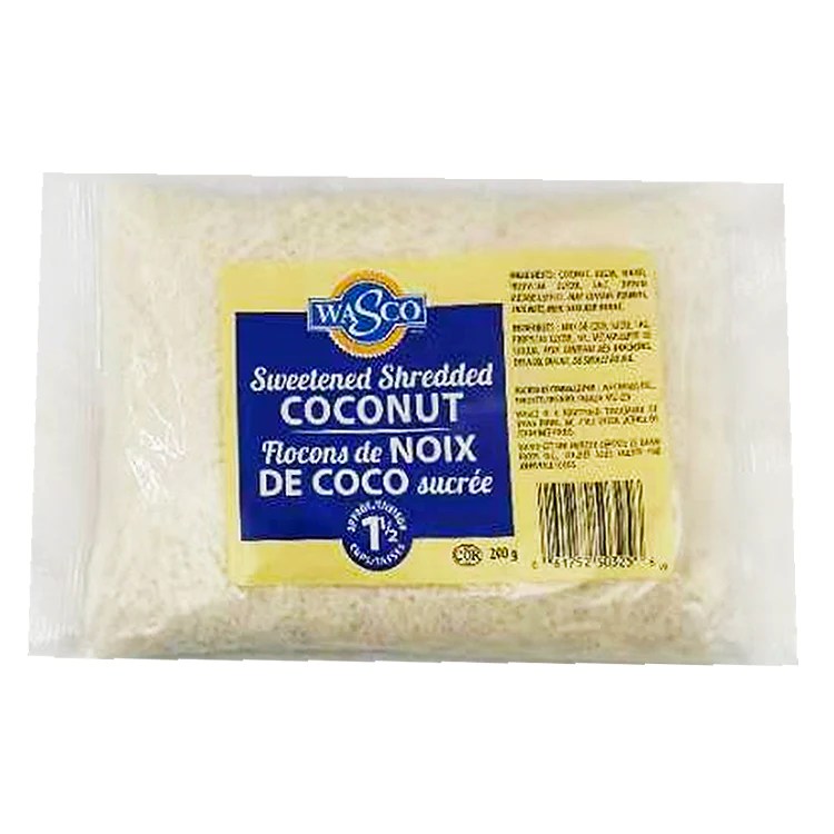 Wasco Shredded Coconut 12x200g Uno Foods
