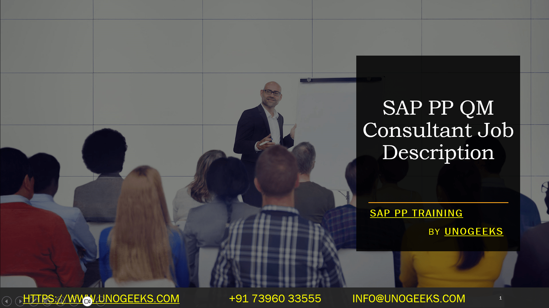 SAP PP QM Consultant Job Description