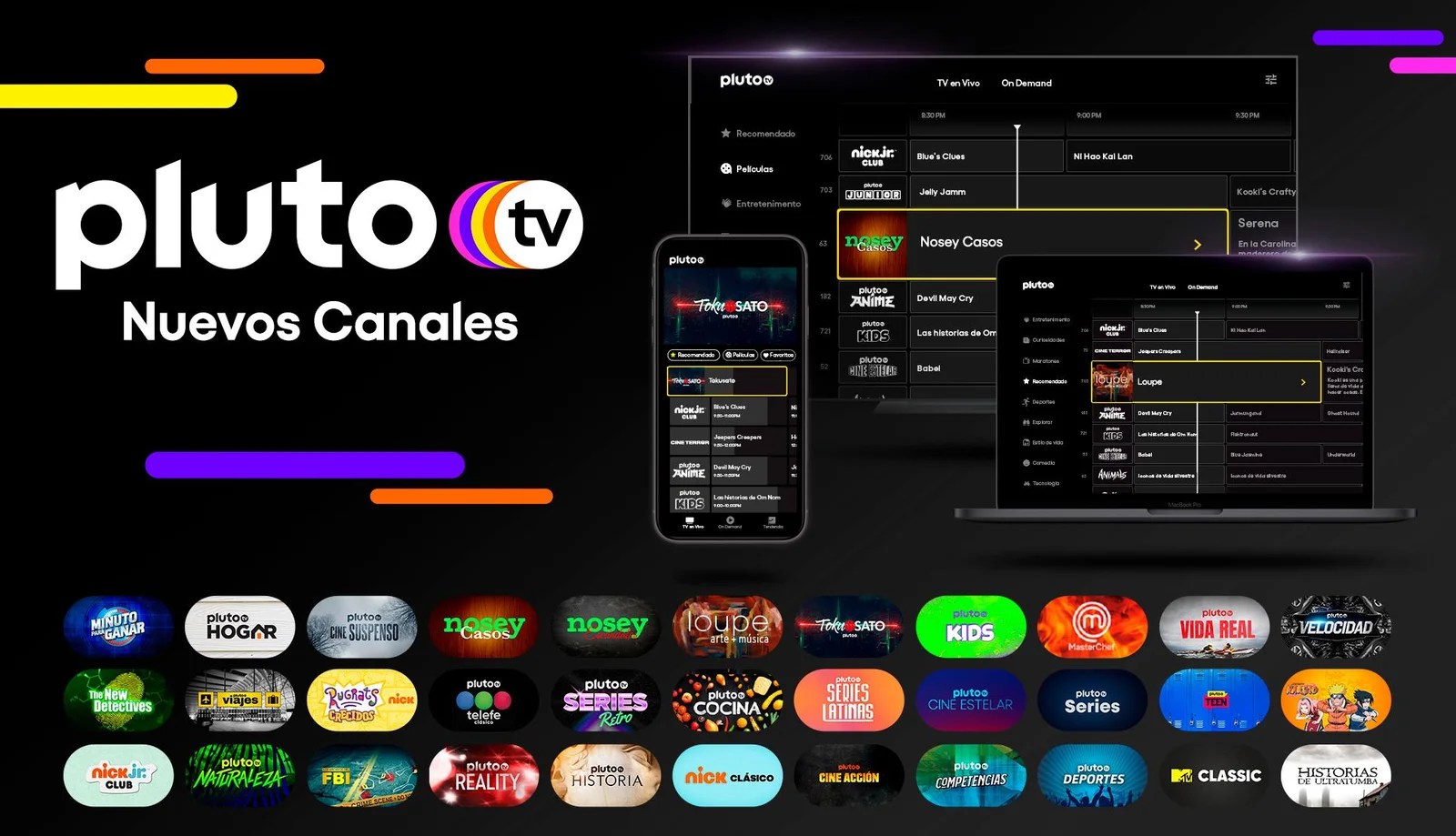 PLUTO TV anuncia nuevos canales para sus usuarios en Latinoamérica