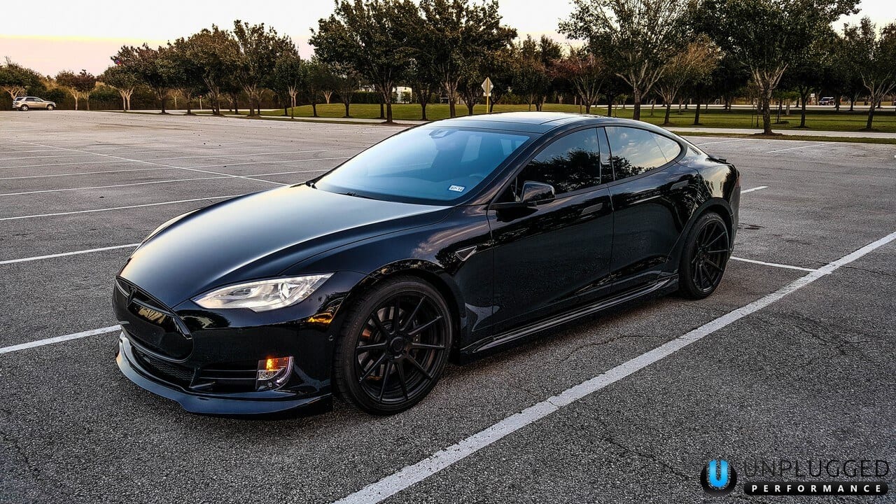 Unplugged Performance Front Spoiler and Diffuser for Tesla Model S
