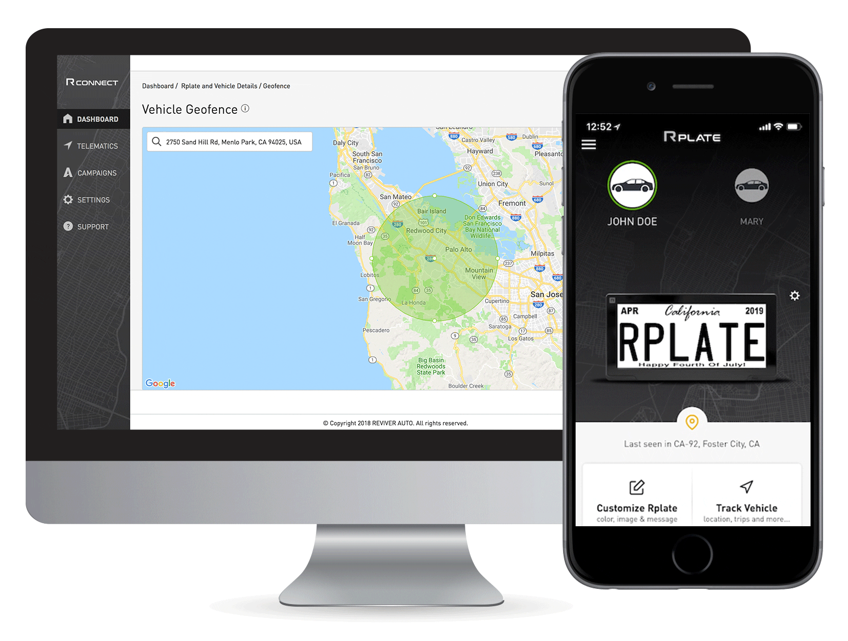Legal digital license plates? River Daves Place