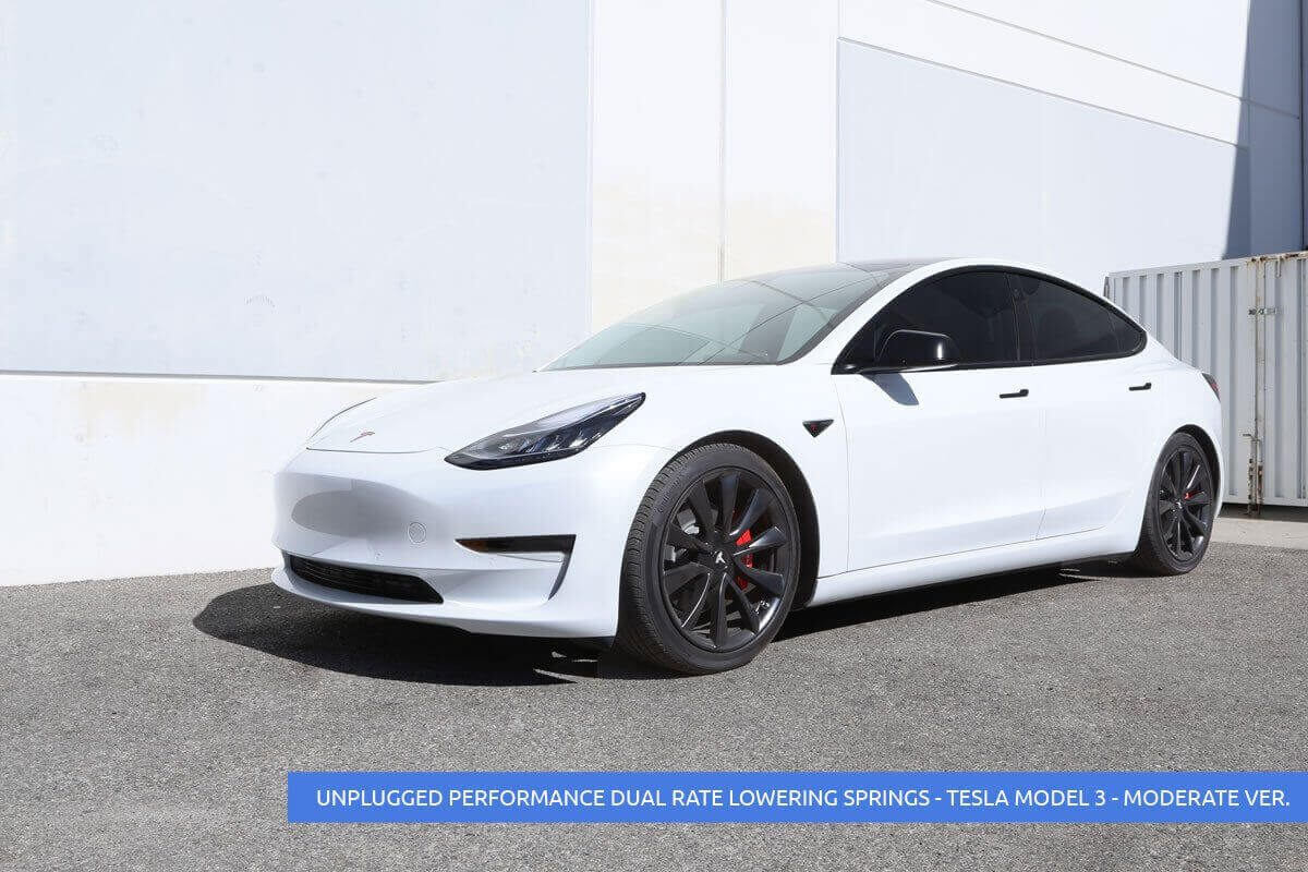 Unplugged Performance Dual Rate Linear Lowering Springs Tesla Model 3
