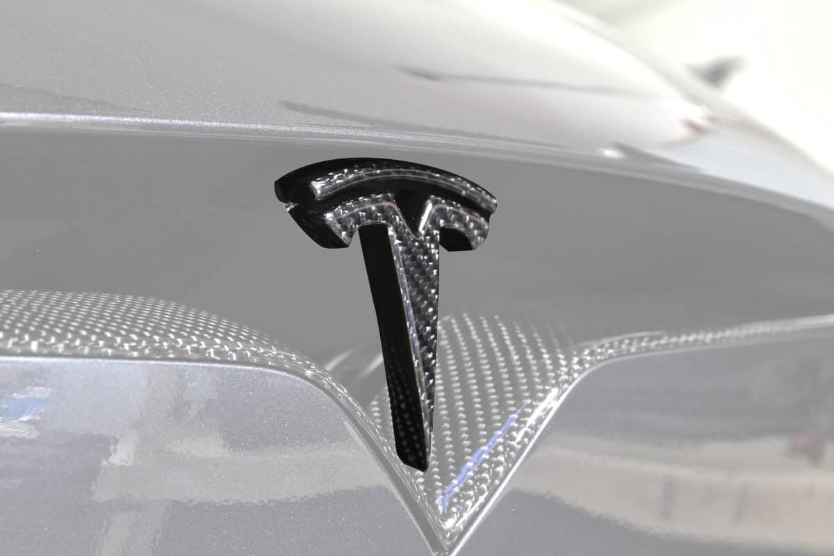 Carbon Fiber "T" Emblem for Tesla Model X Unplugged Performance