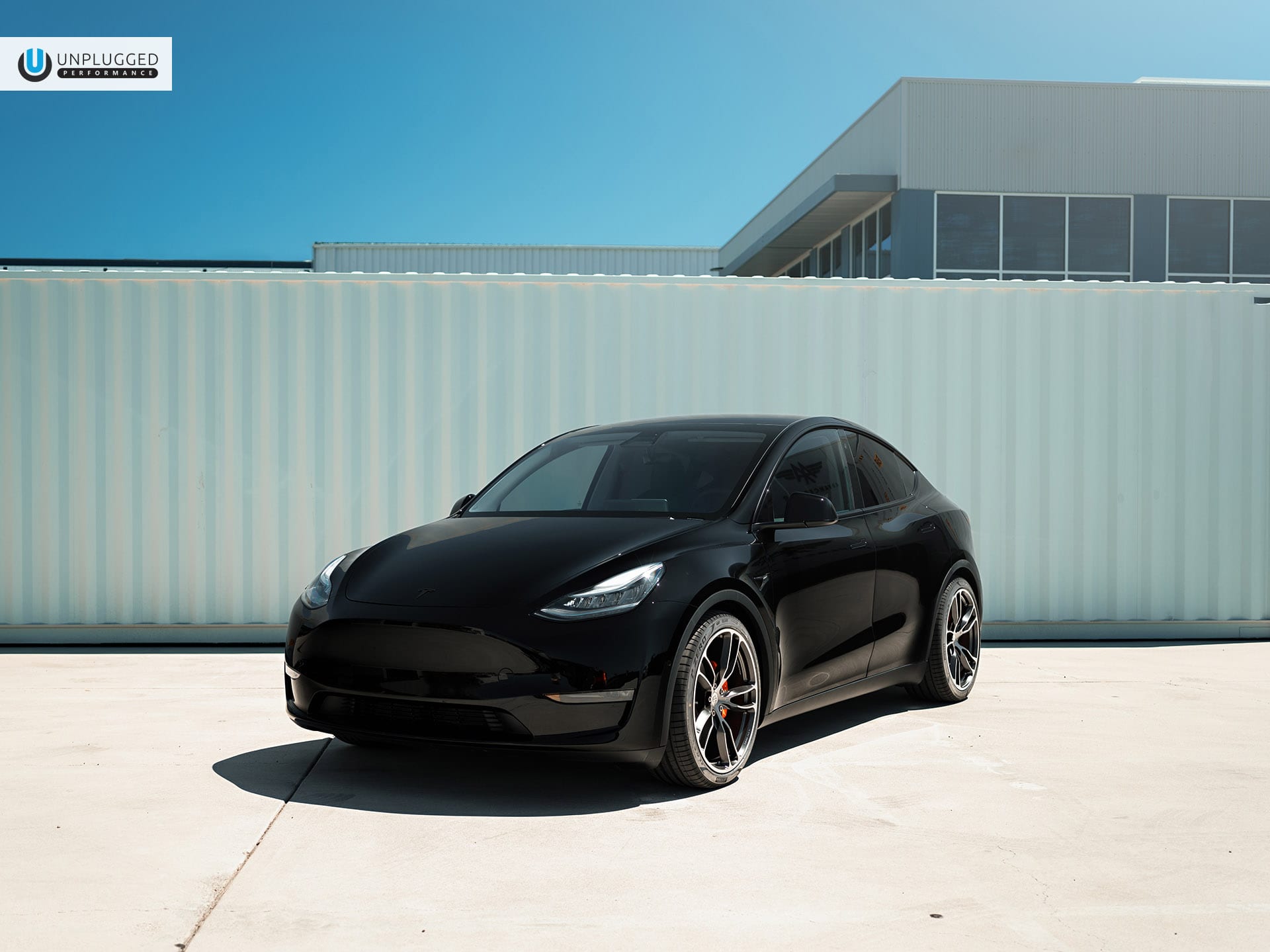 Midnight Black Tesla Model Y UP02 Wheels Unplugged Performance