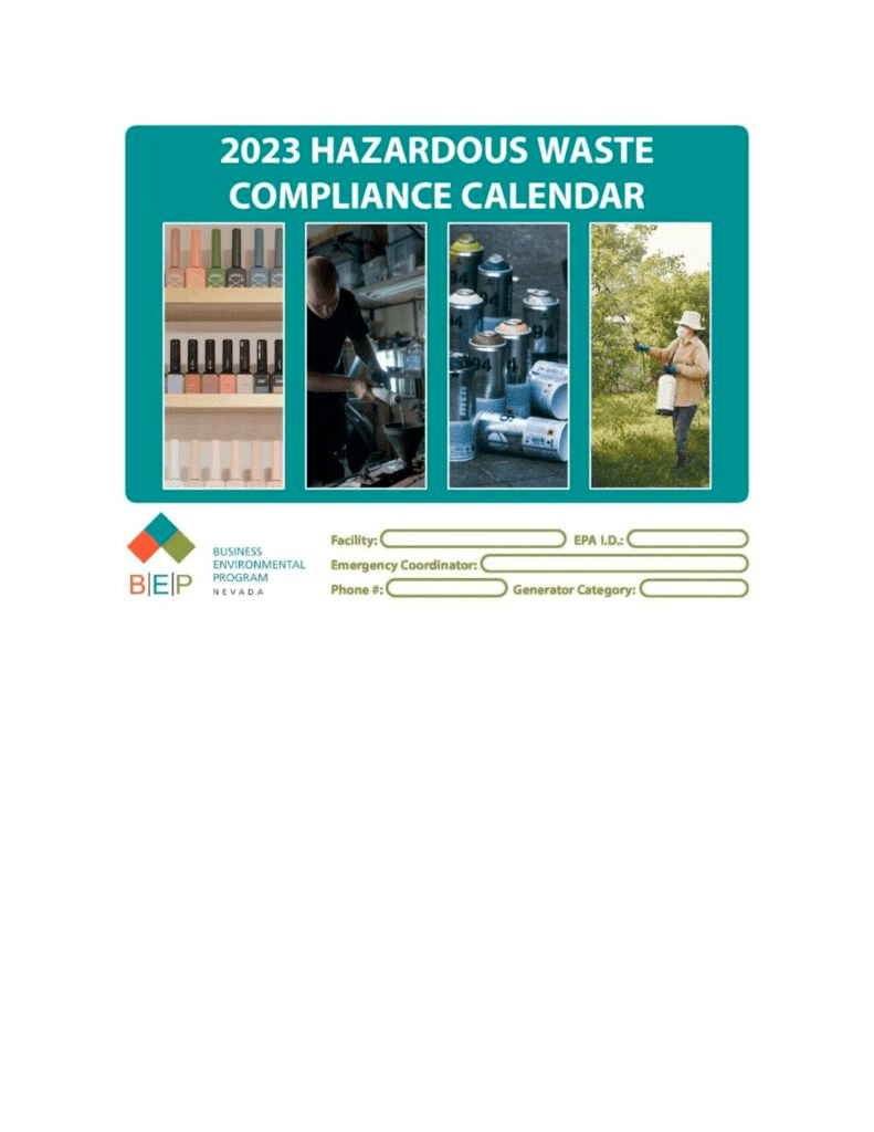2023 Hazardous Waste Compliance Calendar Now Available for Downloading Business Environmental