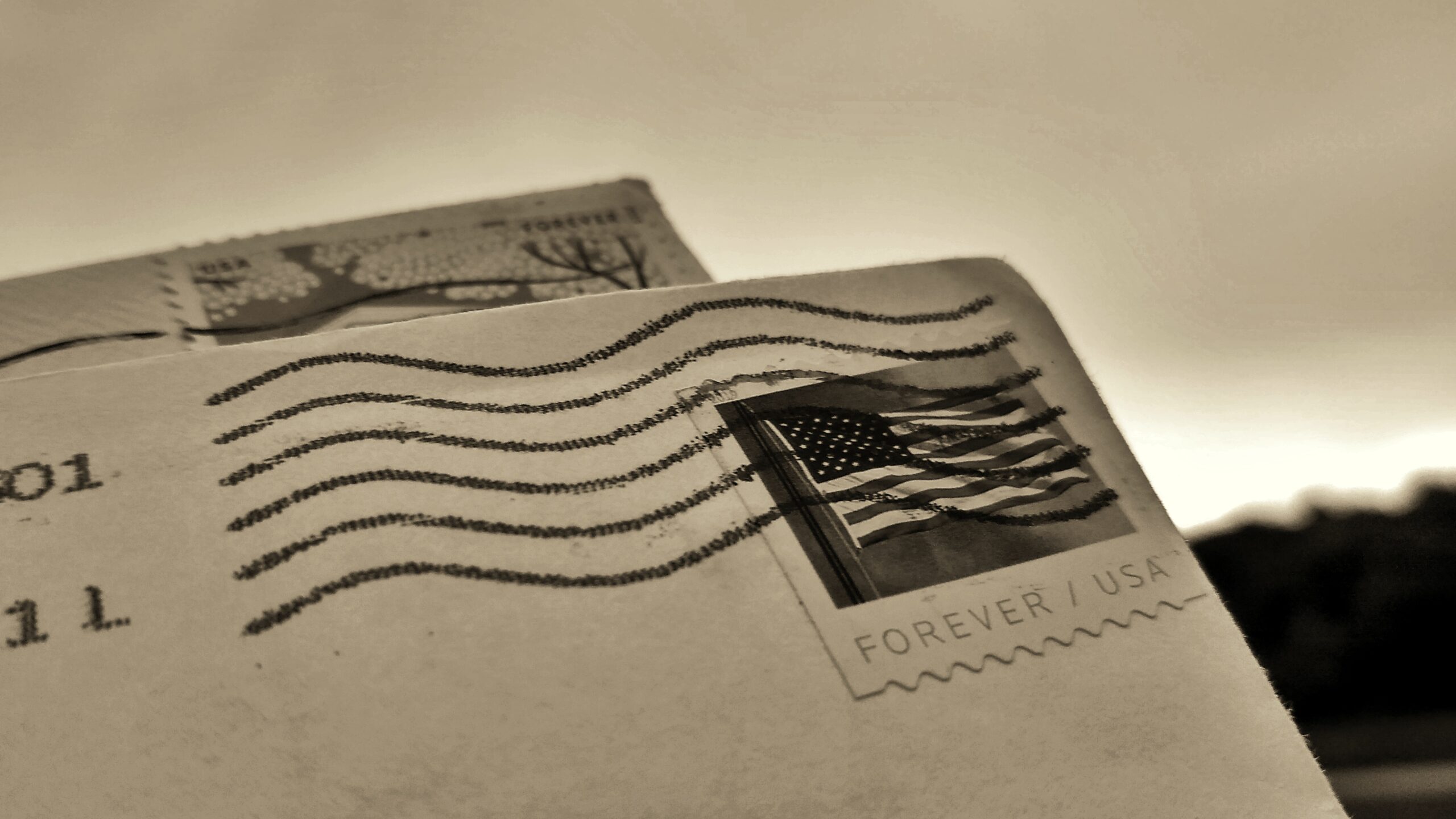 Forever Stamps on Letters