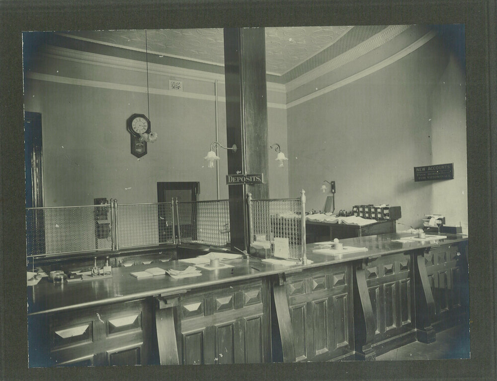 Hobart Savings Bank Department AMP Buildings interior showing