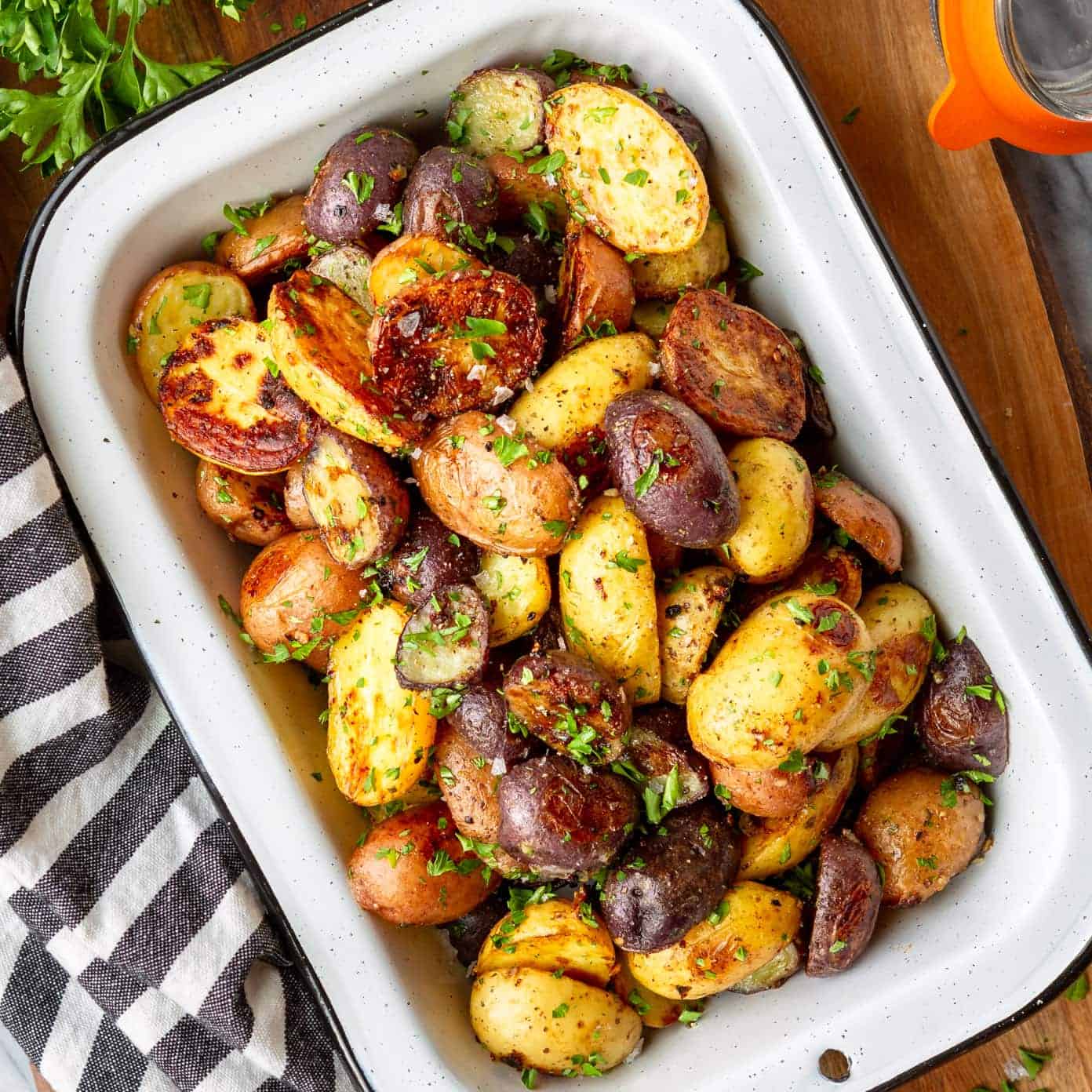 Crispy Roasted Garlic Ranch Potatoes Unsophisticook