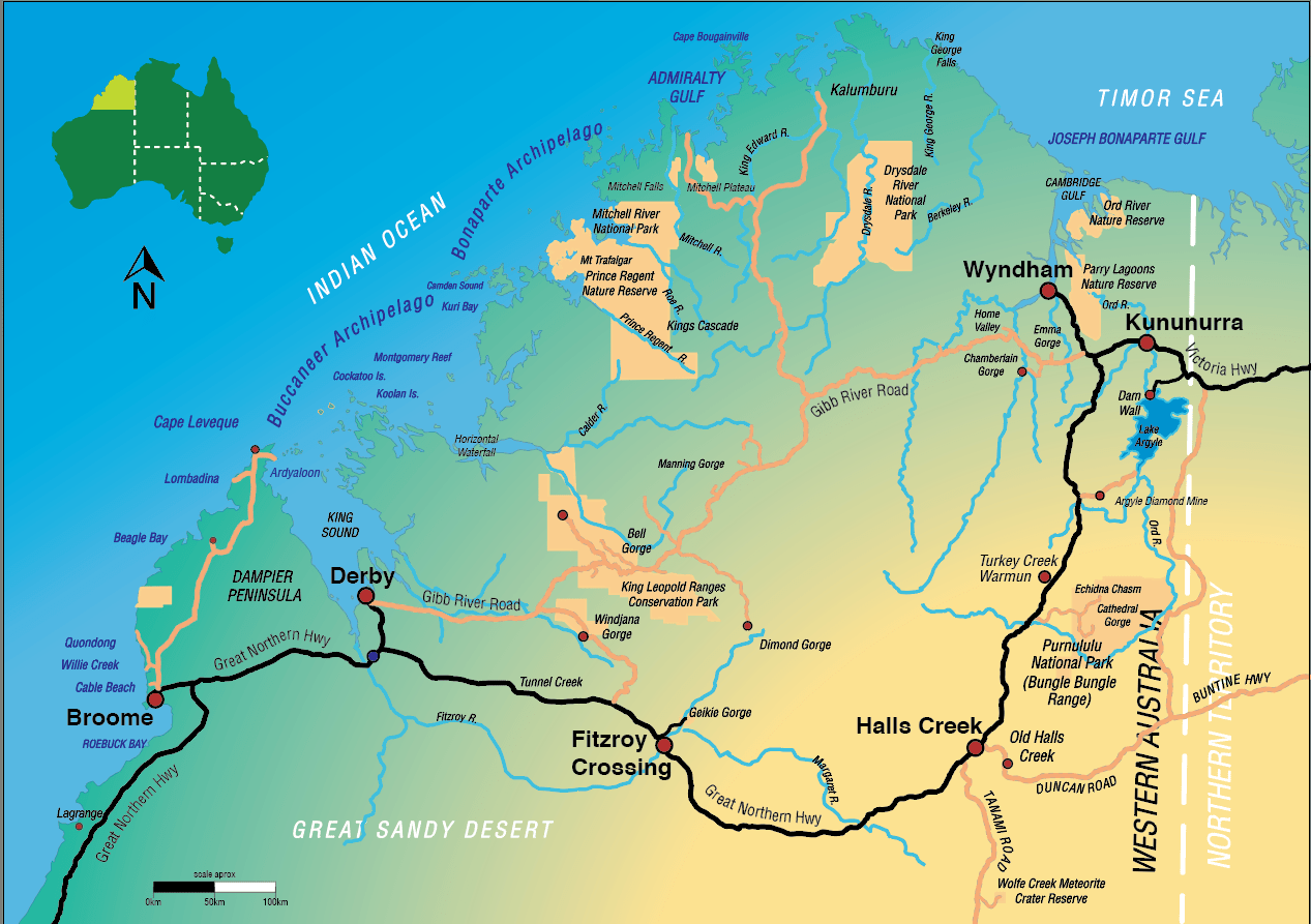 Kimberley Map Michaels Reiseblog