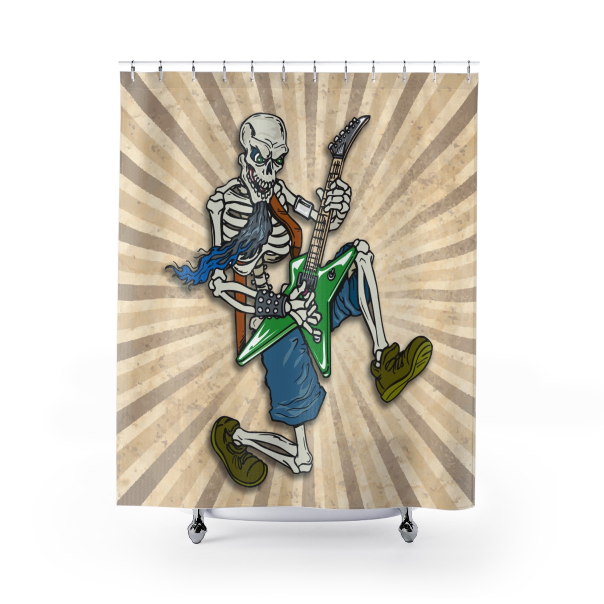 Rock N Roll Shower Curtains Rock & Roll Shower Curtain Until I Die Gear