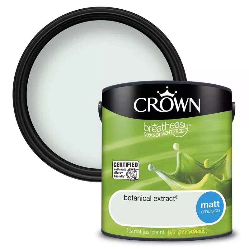 Crown Paints Vinyl Matt Emulsion Botanical Extract Green Paint 2.5Lt