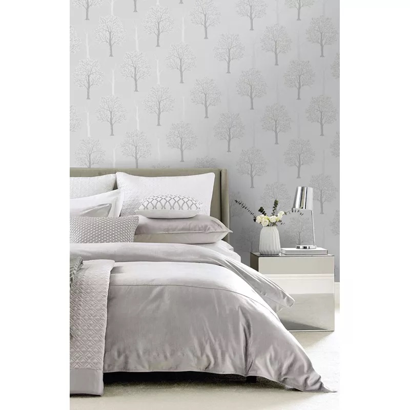 Holden Ornella 2 Light Slate Grey Tree Wallpaper Untouchables
