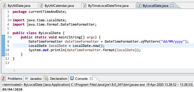Tutorial Mendapatkan Current Time & Date (Java)