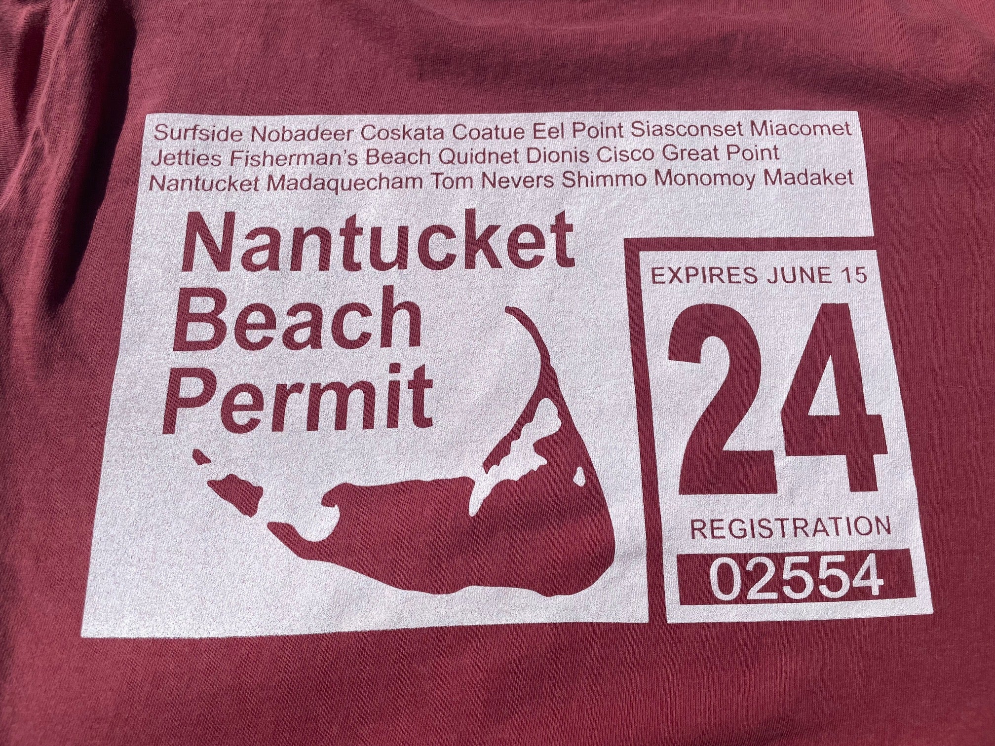 Nantucket Beach Permit Tee university of nantucket