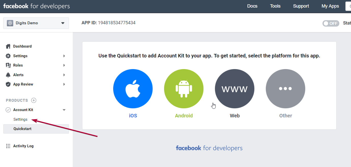 Account Kit Setup Instructions Digits Help