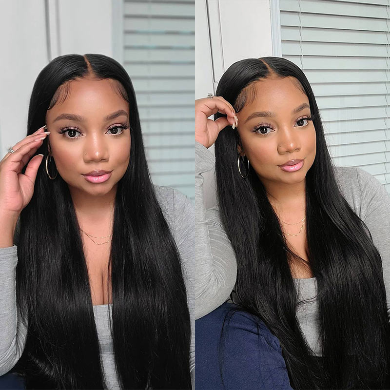 4x4 Lace Wig Straight Wig 250 Density Human Hair Wig