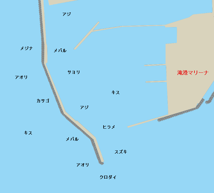 滝港の釣り情報