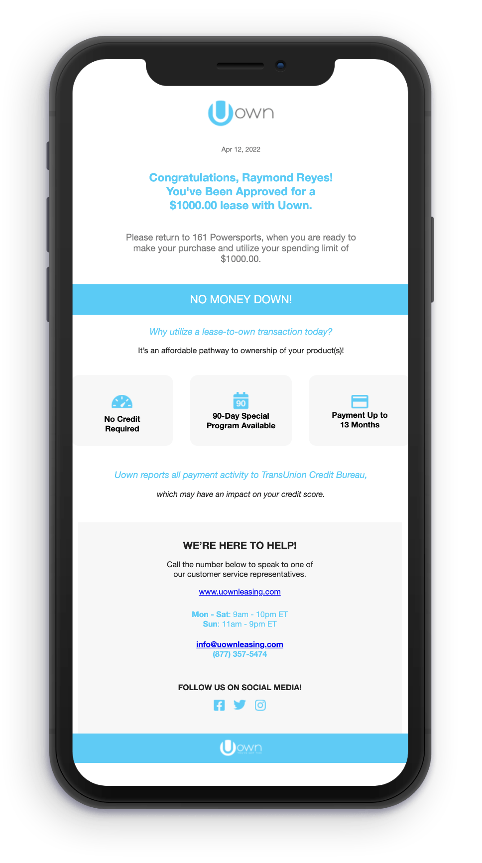 Customer Uown Leasing