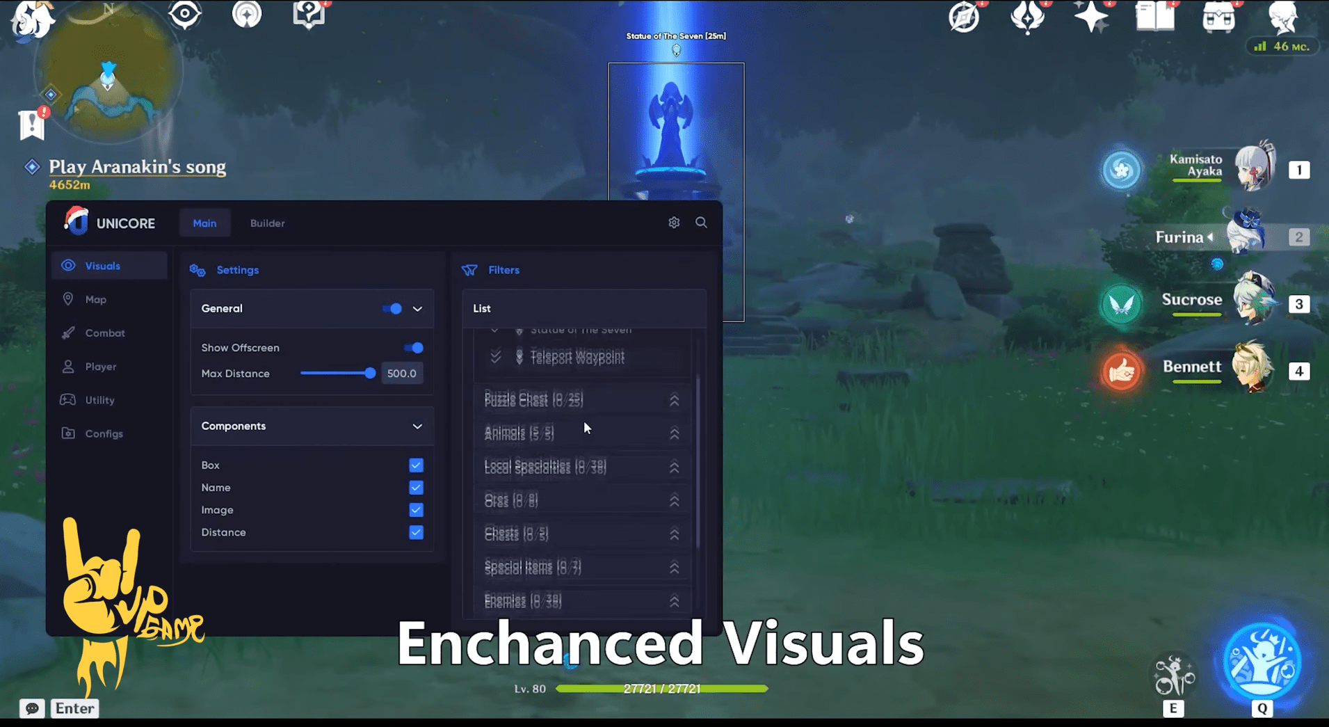 Buy Genshin Impact [UNICORE] Private cheats for different games CS2