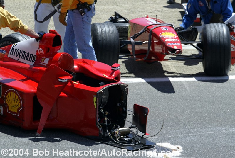 Ferrari F1 Crash Legs Exposed 60 years of AUTOSPORT 1999 Indiana