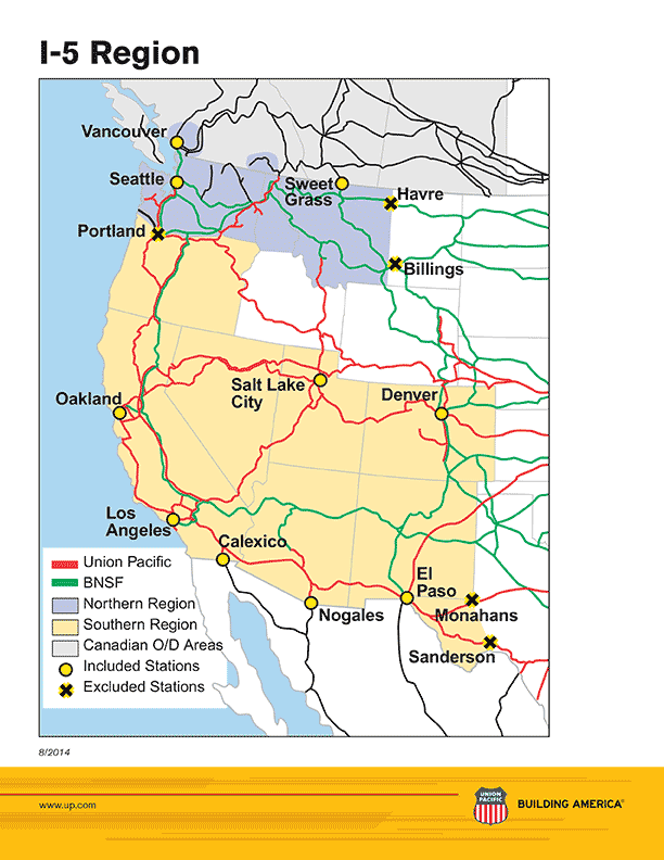 Union Pacific Subdivision Map UP Maps of the Union Pacific