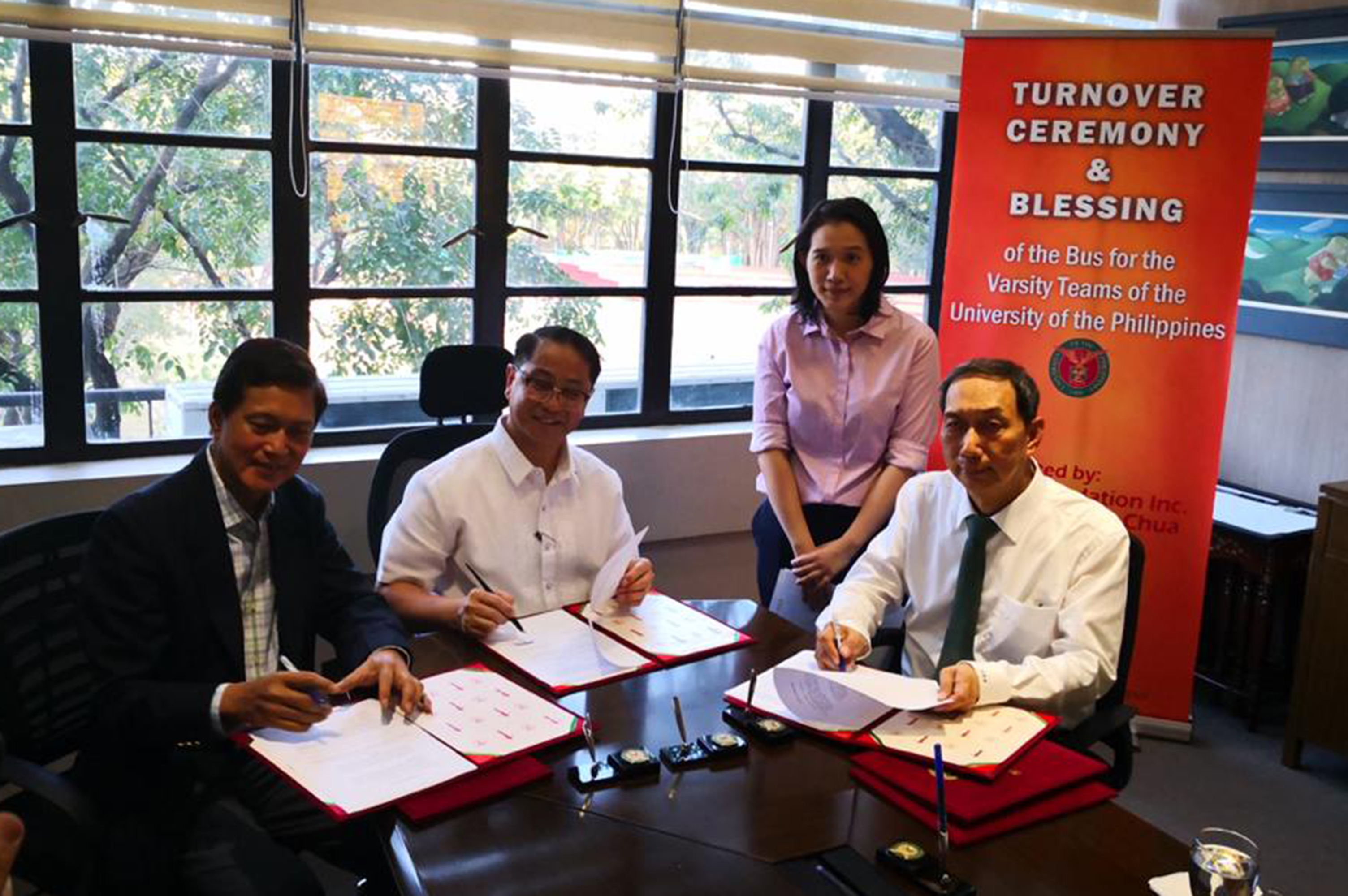 The signing of the deed of donation by PCCI Agriculture Committee Chair