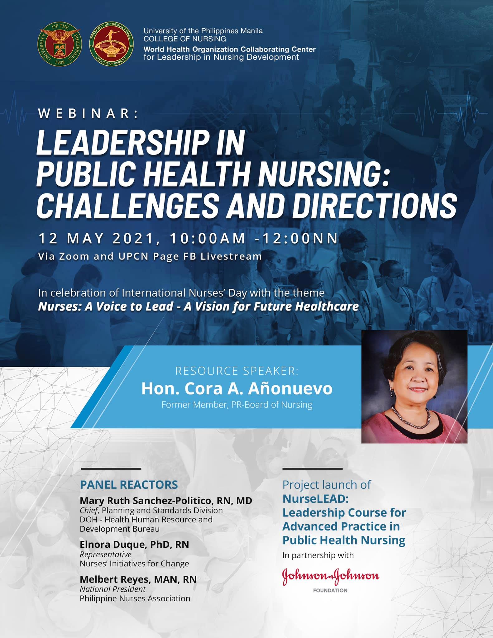 UP College of Nursing to host webinar, launch leadership course
