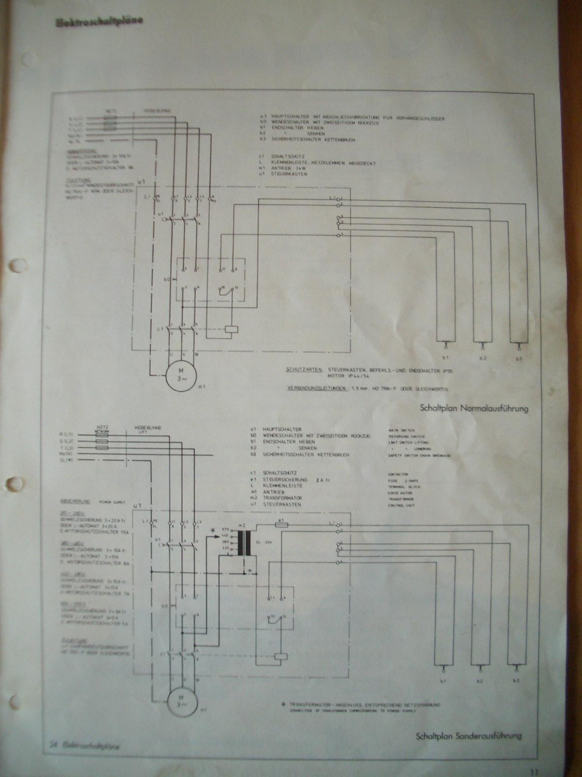 Hofmann Hebebuhne Schaltplan