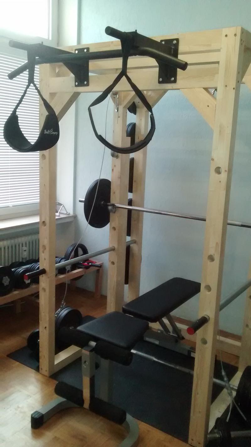 Mein selbst gebautes Power Rack aus Holz Allgemeine Trainingsfragen
