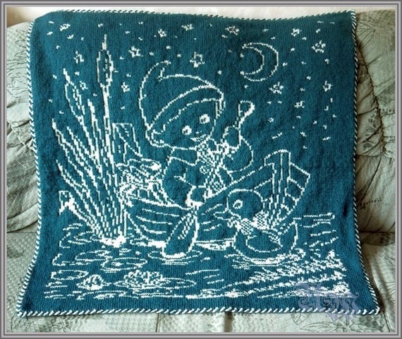 Der Sandmann kommt DF Babydecke JunghansWolle