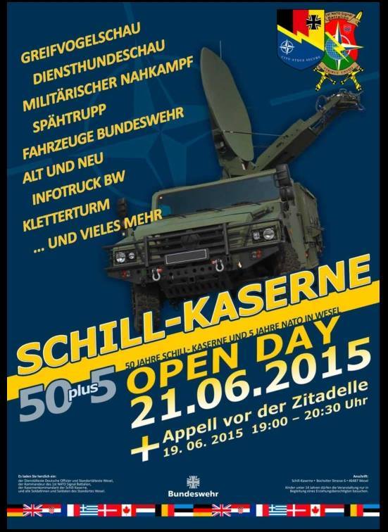 Tag der offenen Tür in der SchillKaserne Wesel 20.06.2015 Treffen & Termine