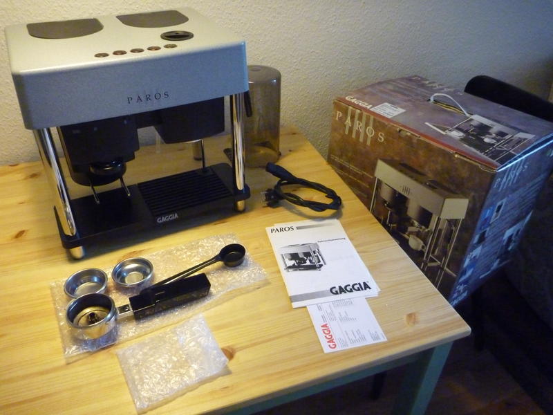 [Verkauft] Gaggia Paros (erst seit 23.Feb.15 in Gebrauch )