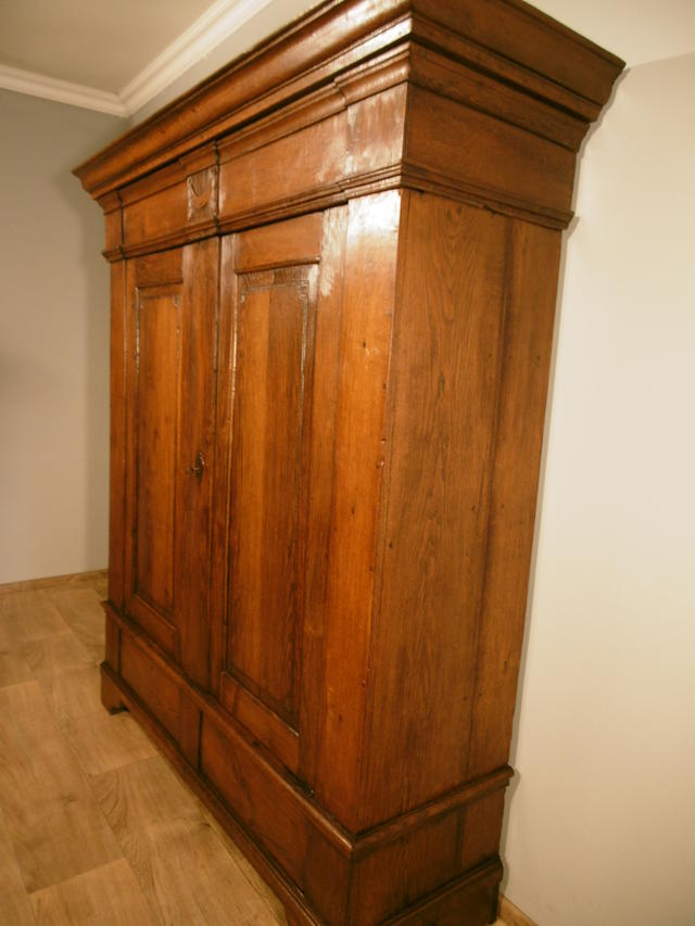 Antiker Schrank Kleiderschrank Dielenschrank Massiv Eiche Antik um 1850