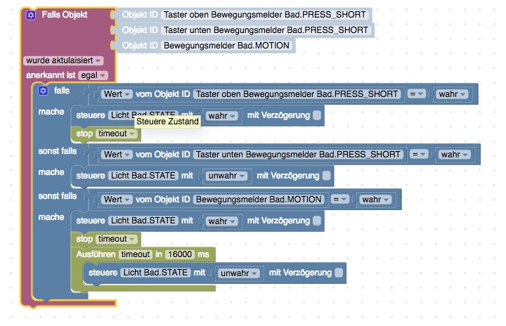 Schaltung Mit Bewegungsmelder Und Taster