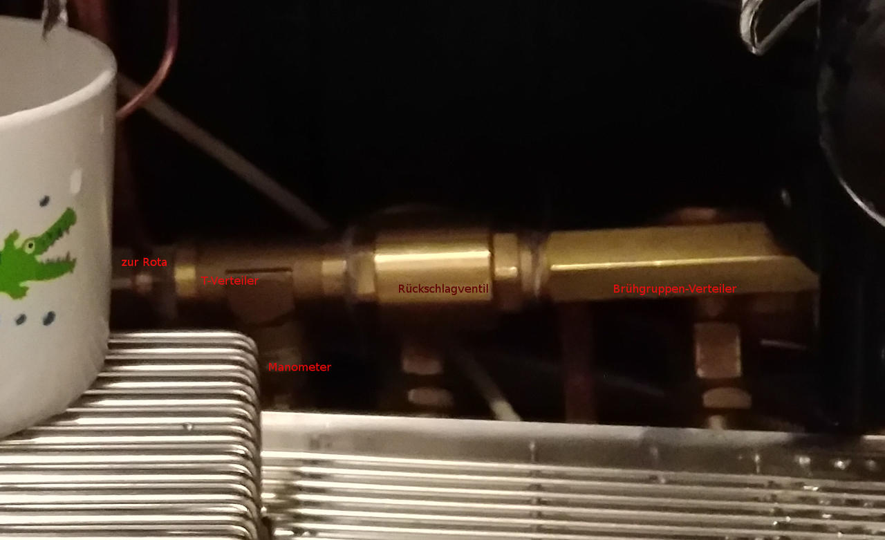 Brühdruck Manometer nachrüsten Anschlussprobleme!