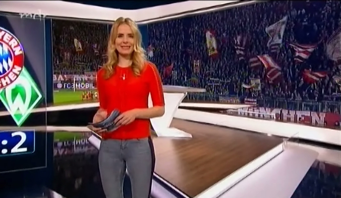 Stephanie MüllerSpirra bei der ‘Sportschau Bundesliga am Sonntag‘ im