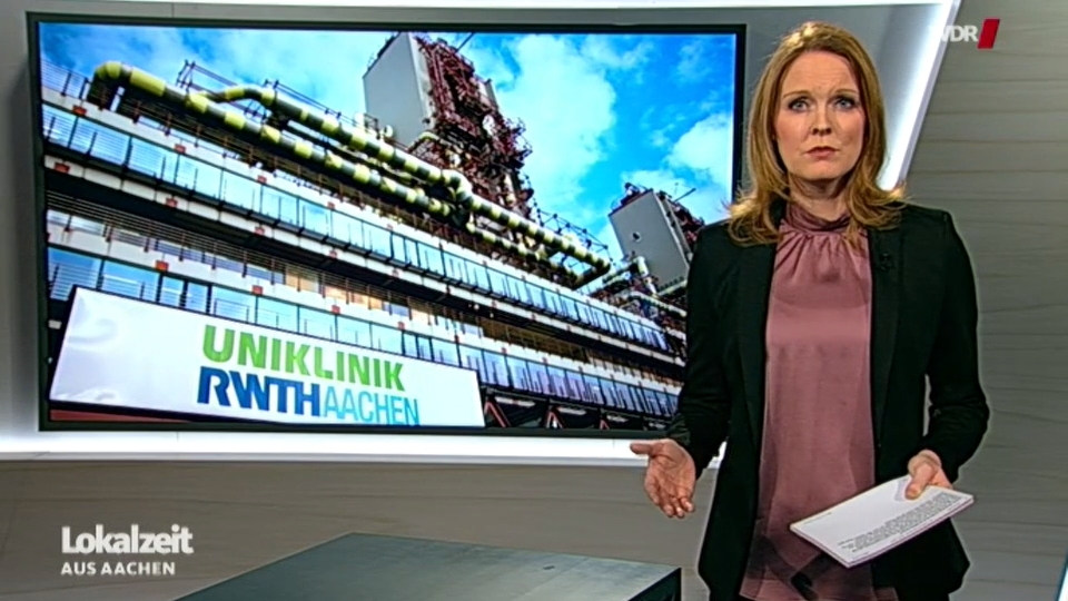 Jessica Bloem bei der ‘Lokalzeit aus Aachen‘ im WDR am 29.01.2018