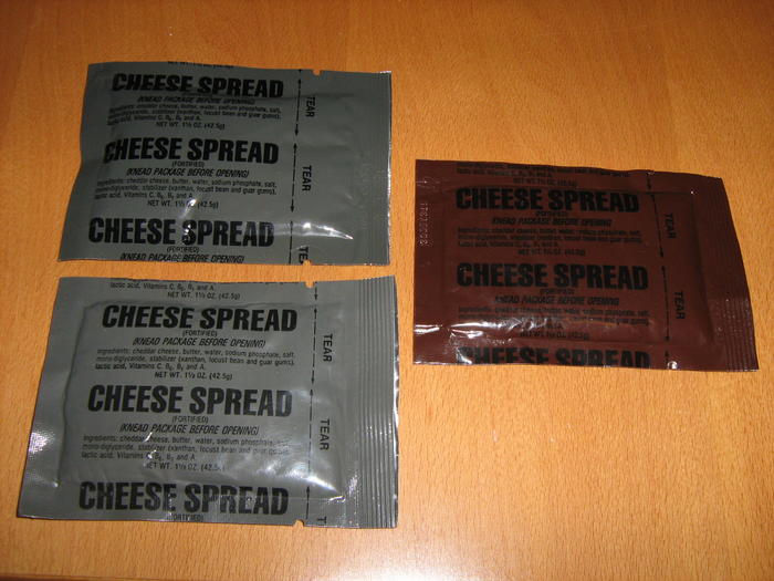Display of MRE CHEESE SPREAD