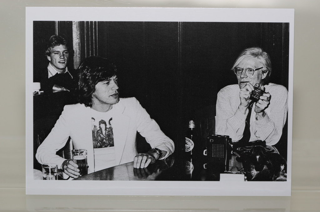 People Andy Warhol Lunching With Mick Jagger Art Postcard New Collectibles