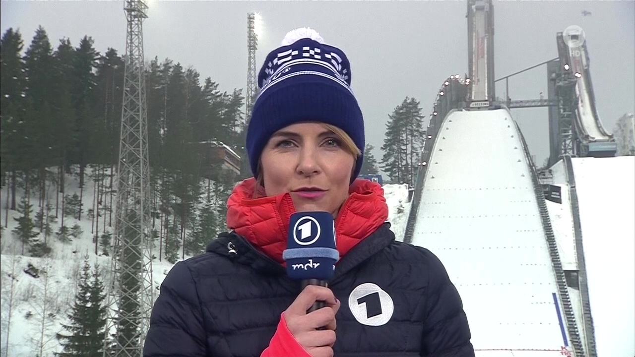 Stephanie MüllerSpirra bei der ‘Sportschau Nordische Kombination‘ im Ersten am 09.02.2019