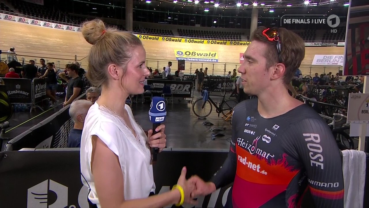 Sportschau Moderatorin Stephanie / Ringwald und Böhler deutsche Meister