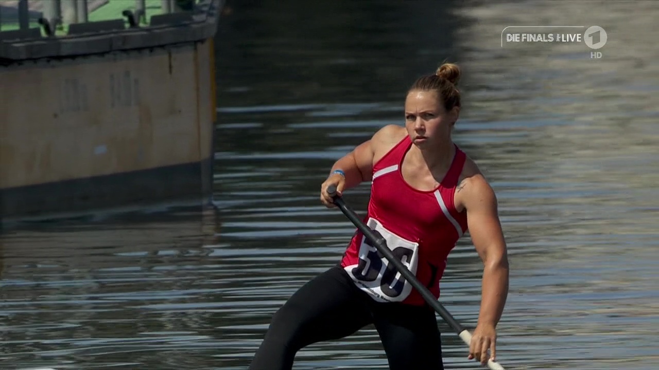 Lisa Jahn bei der ‘Sportschau Die Finals 2019‘ im Ersten am 03.08.2019 kleine Fernsehseite