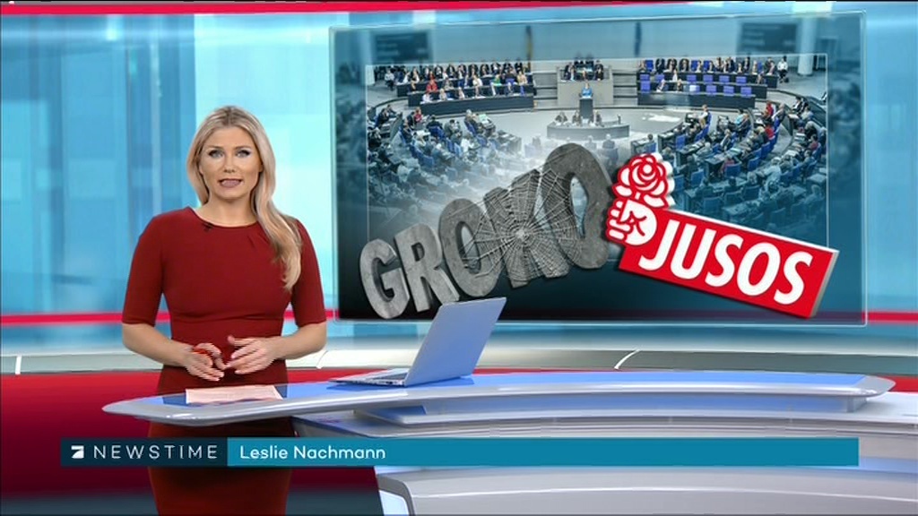 Leslie Nachmann bei ‘Newstime‘ auf ProSieben am 24.11.2019 kleine Fernsehseite der zweite