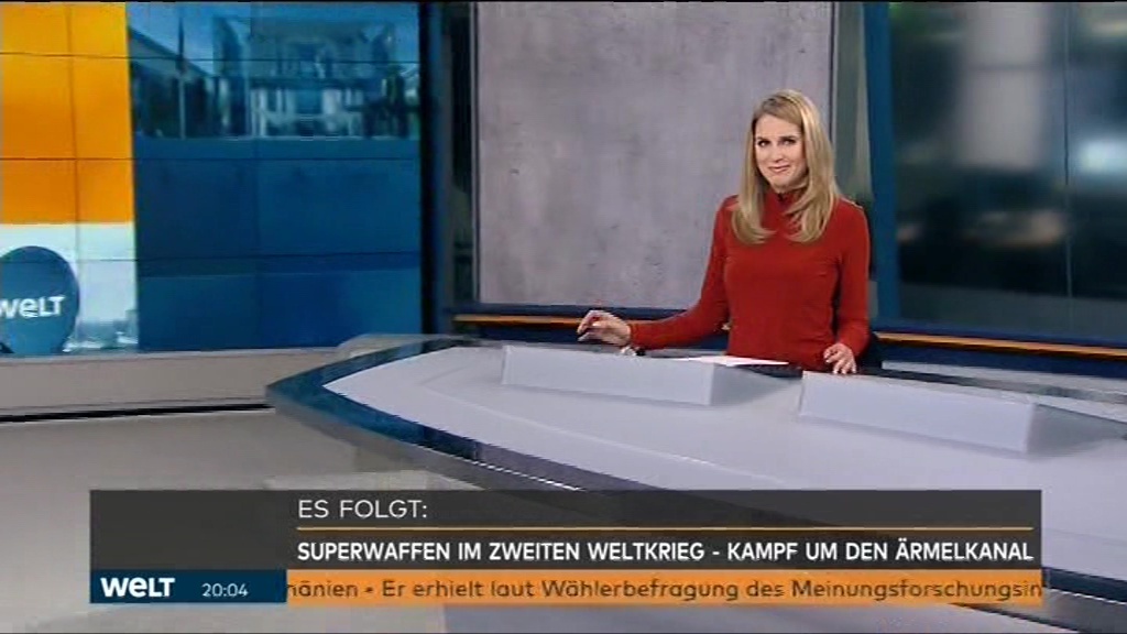 FannyFee Werther mit den Nachrichten bei Welt am 24.11.2019 kleine Fernsehseite der zweite