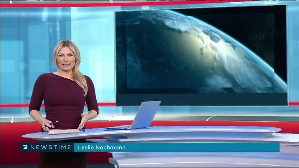 Leslie Nachmann bei ‘Newstime‘ auf ProSieben am 17.02.2020 kleine Fernsehseite der zweite